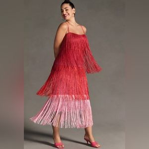 Let me be me Tiered fringed ombre dress Anthropologie
